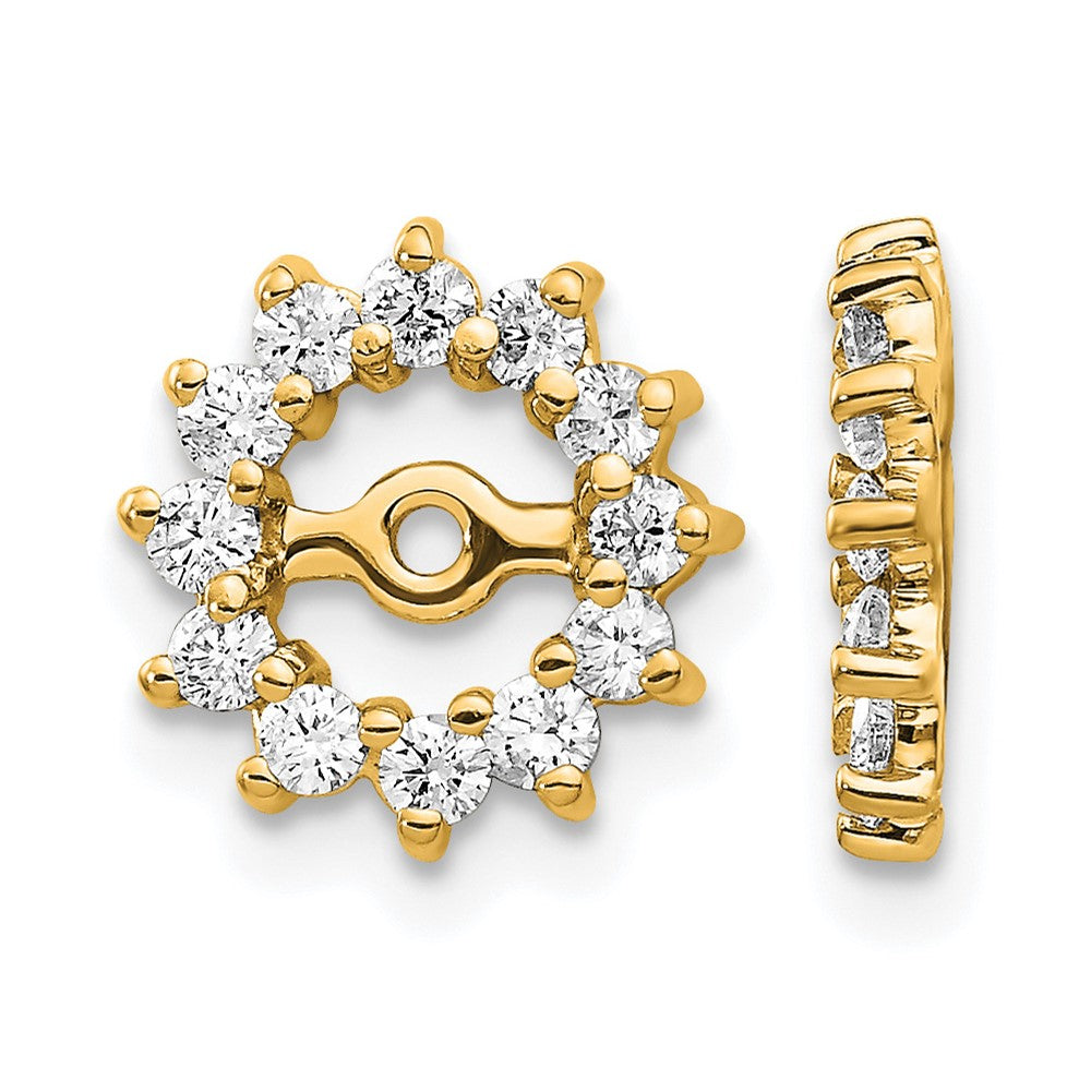 14k Fancy Diamond Earrings Jacket Mountings