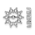 14k White Gold Fancy Diamond Earrings Jacket Mountings