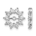 14k White Gold AA Fancy Diamond Earring Jackets