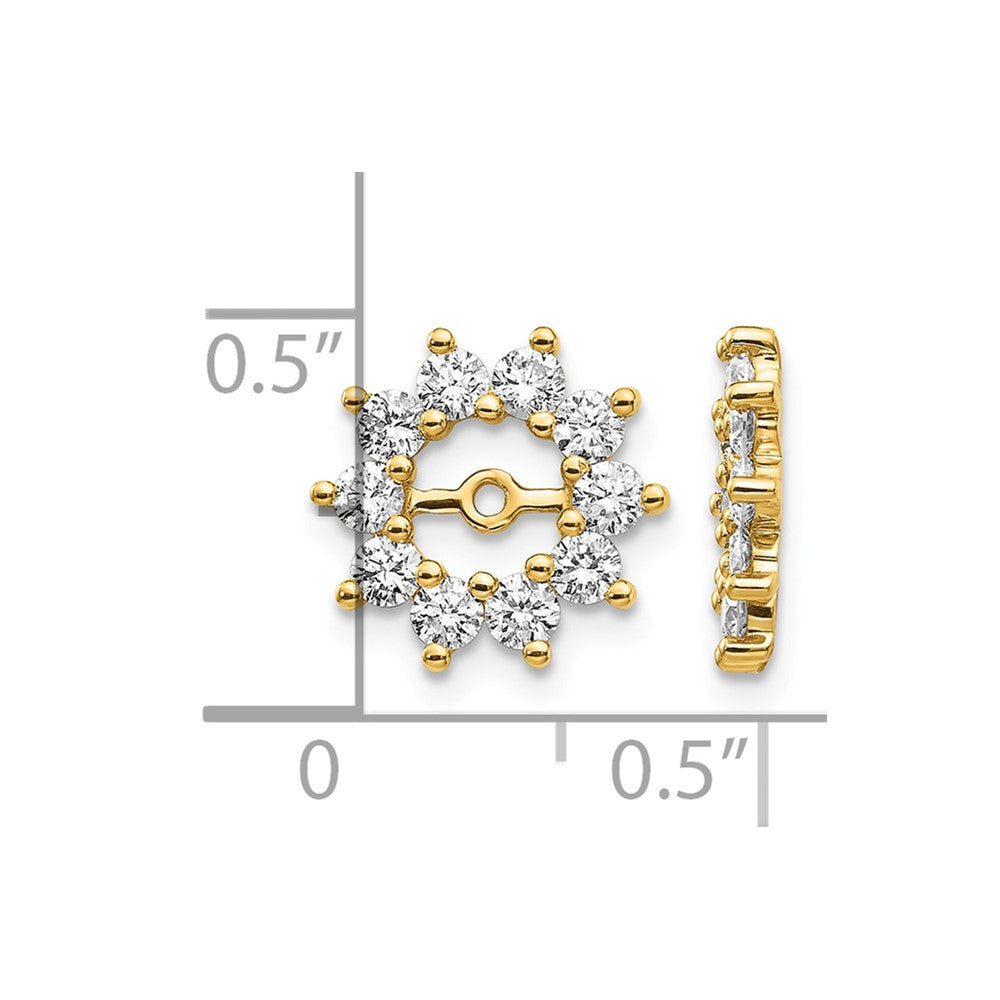 14k AA Fancy Diamond Earring Jacket