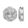 14k White Gold Swirl Diamond Jacket Earrings