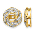 14k Yellow Gold Diamond Jacket Earrings