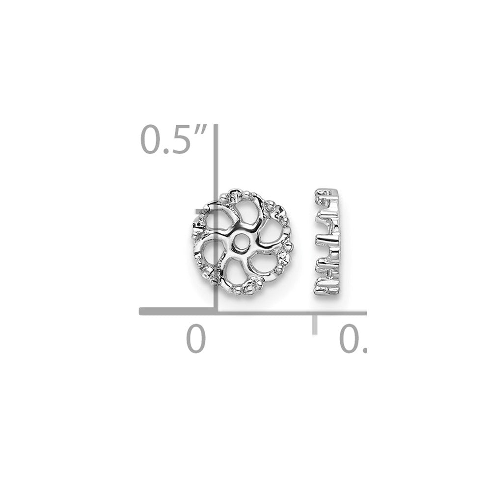 14k White Gold Diamond Earring Jacket Mountings