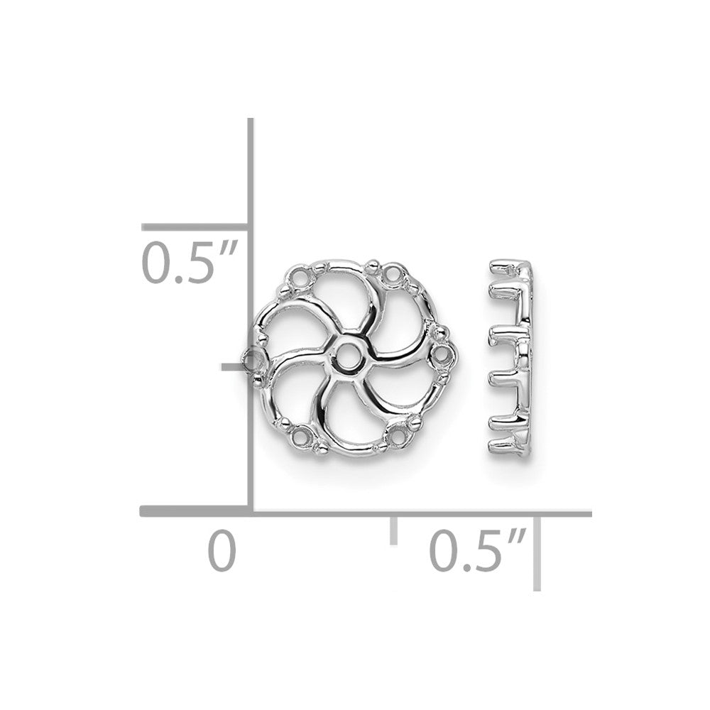 14k White Gold Diamond Earring Jacket Mountings