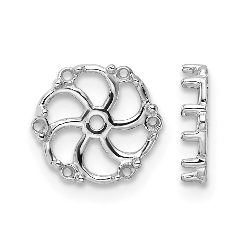 14k White Gold Diamond Earring Jacket Mountings