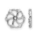 14k White Gold AA Diamond Earring Jacket