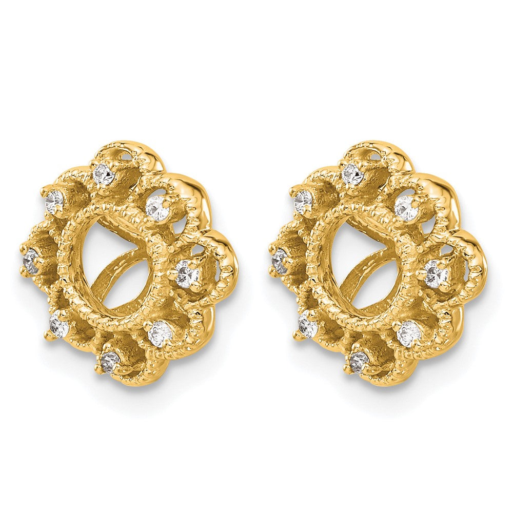 14k Fancy Diamond Earring Jackets