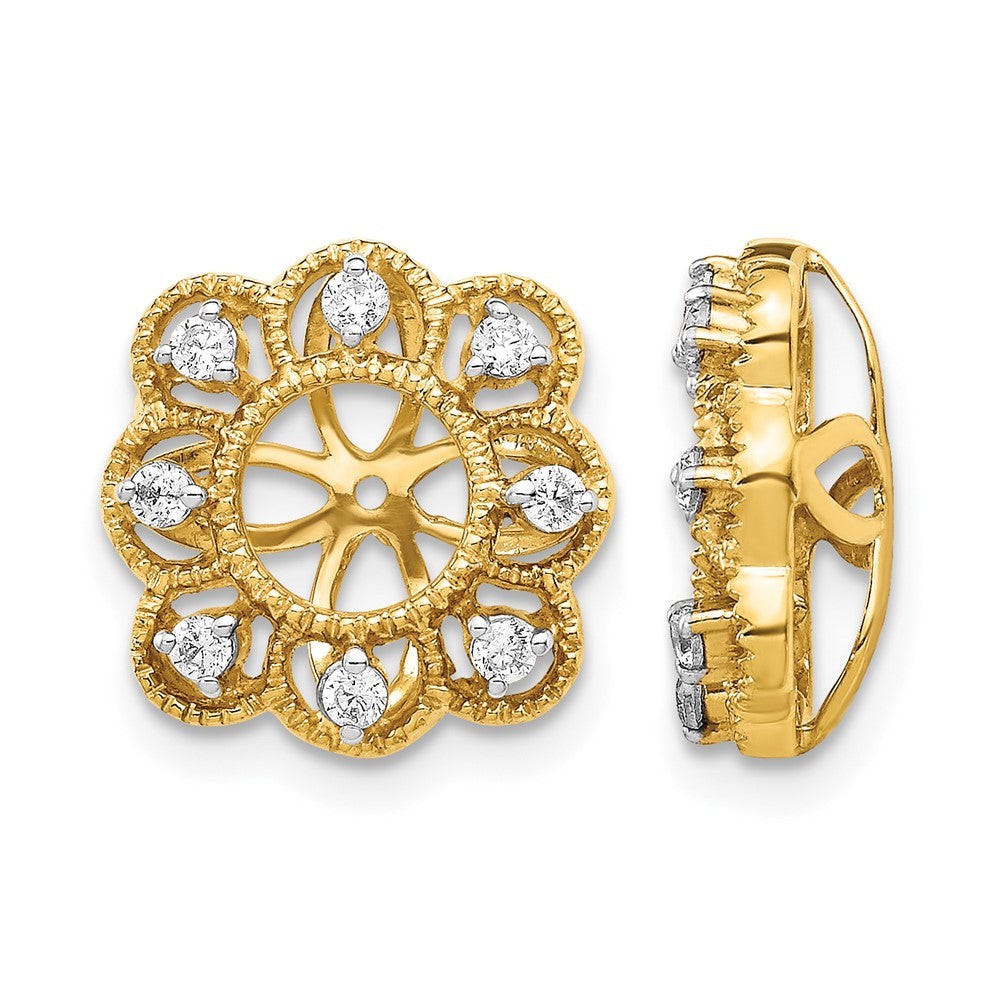 10k Fancy Diamond Earring Jackets