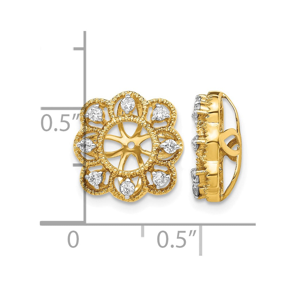 14k Fancy Diamond Earring Jackets