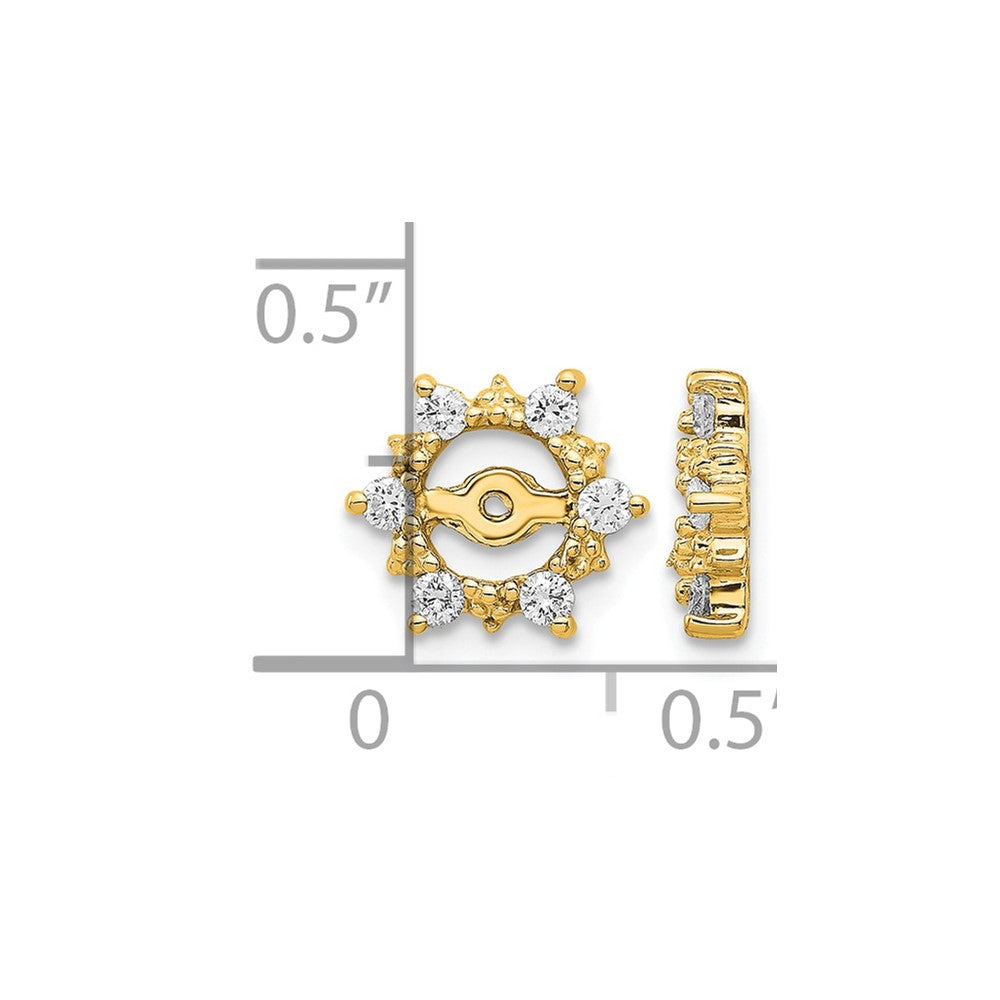 14k AA Fancy Diamond Earring Jackets