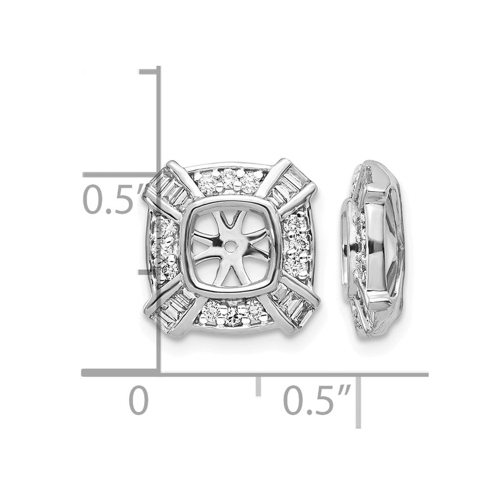 14k White Gold Fancy Diamond Earring Jackets