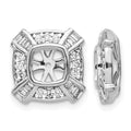 14k White Gold Fancy Diamond Earring Jackets