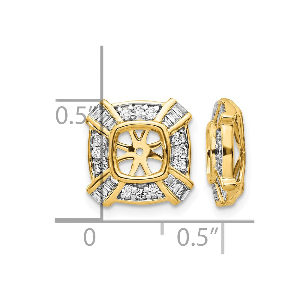 14k Fancy Diamond Earring Jackets