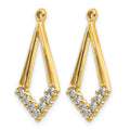 14k AA Diamond Shaped Diamond Earring Jacket