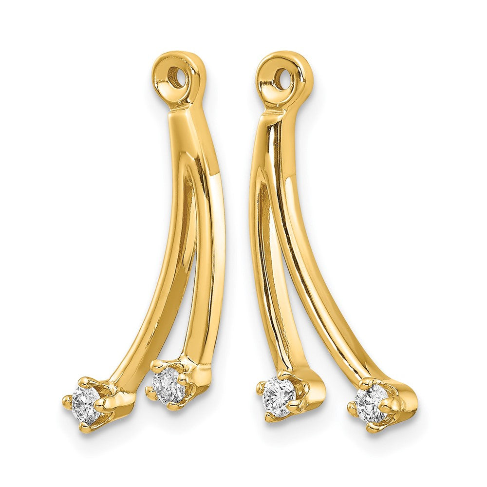 14k 2 Stone Dangle Diamond Earring Jackets