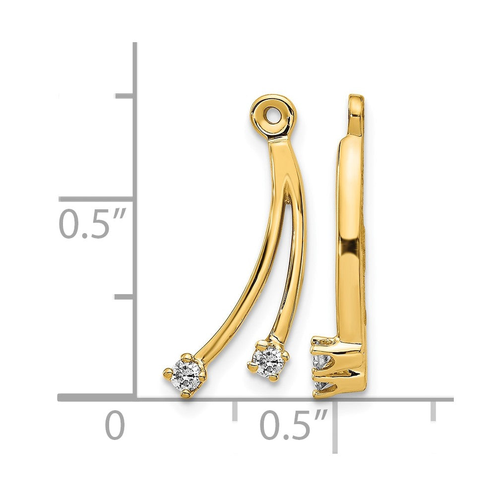 14k 2 Stone Dangle Diamond Earring Jackets