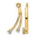 14k 2 Stone Dangle Diamond Earring Jackets