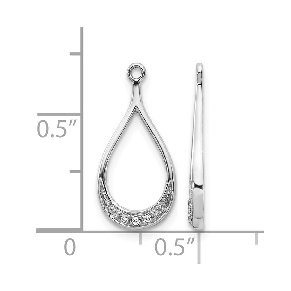 10k White Gold Diamond Earring Jackets