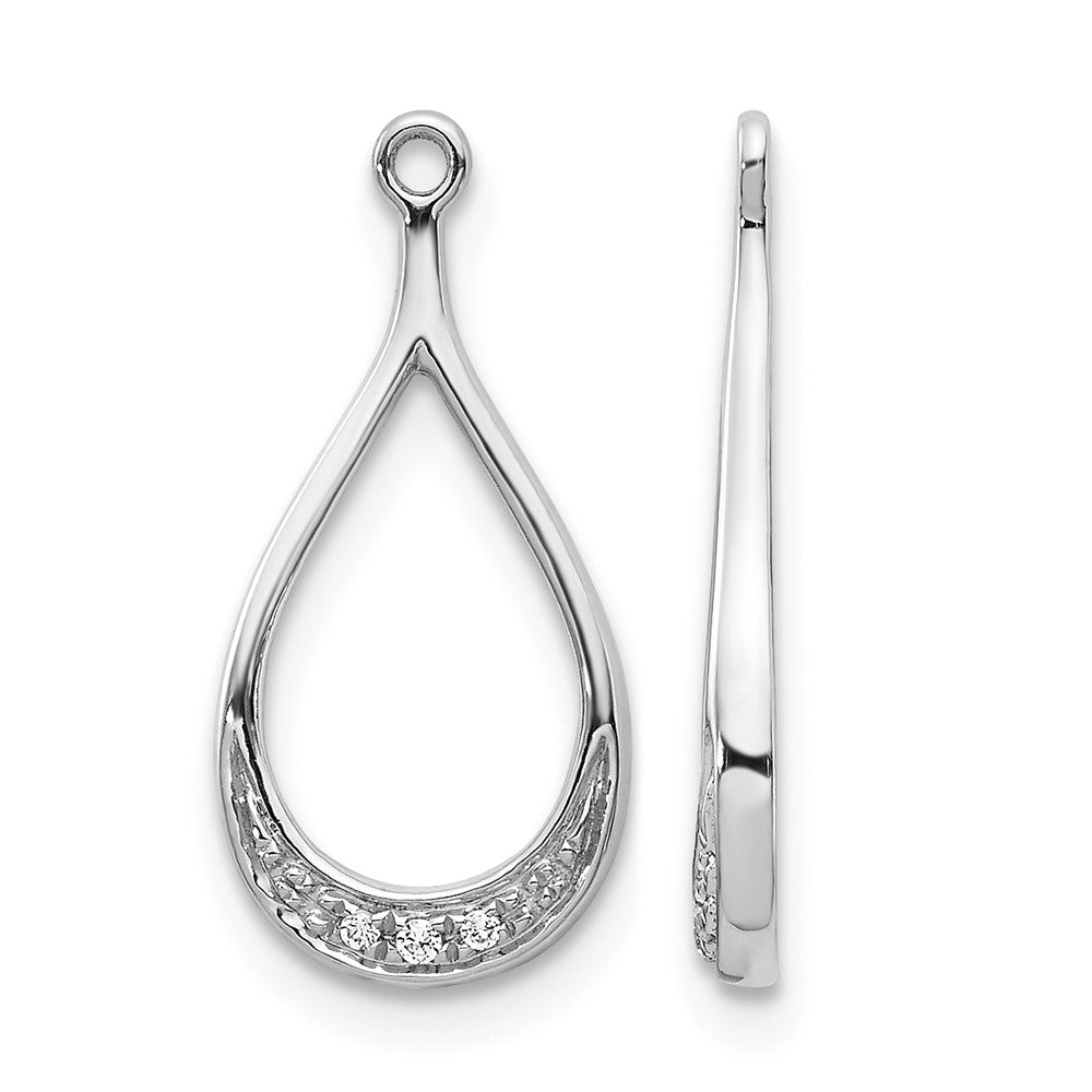 10k White Gold Diamond Earring Jackets