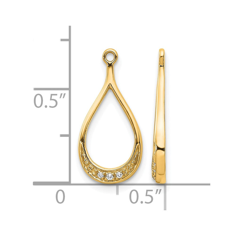 10k Yellow Gold Diamond Earring Jackets