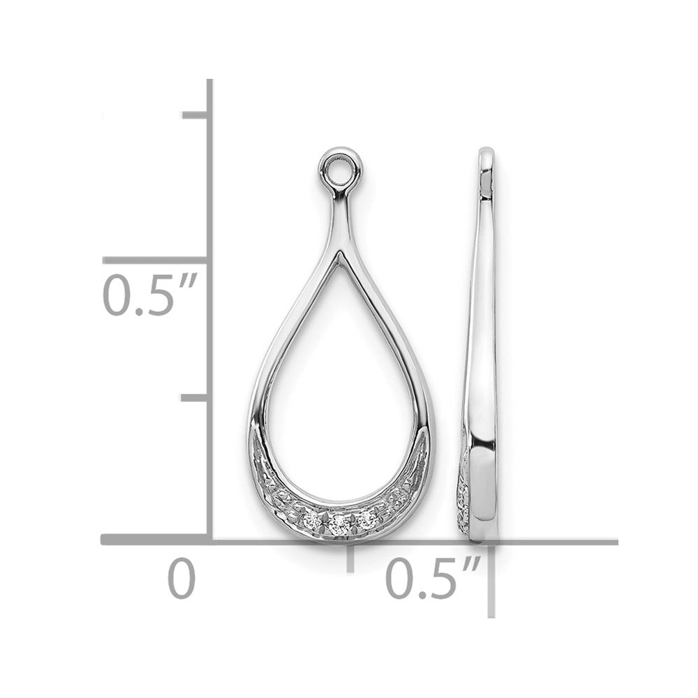 14k White Gold Diamond Earring Jackets