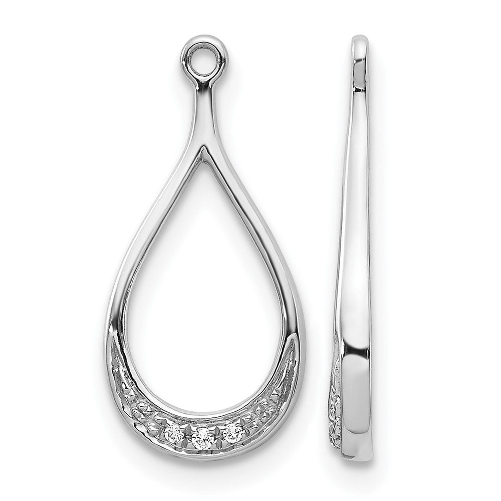 14k White Gold Diamond Earring Jackets