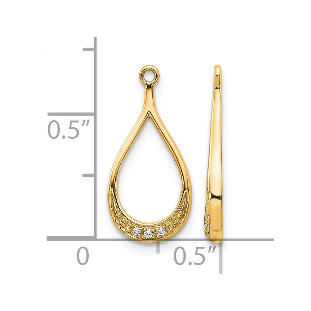 14K Yellow Gold Diamond Earring Jackets