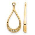 14K Yellow Gold Diamond Earring Jackets
