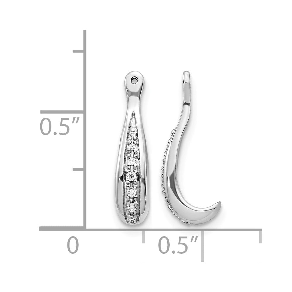 10k White Gold Diamond Earring Jackets