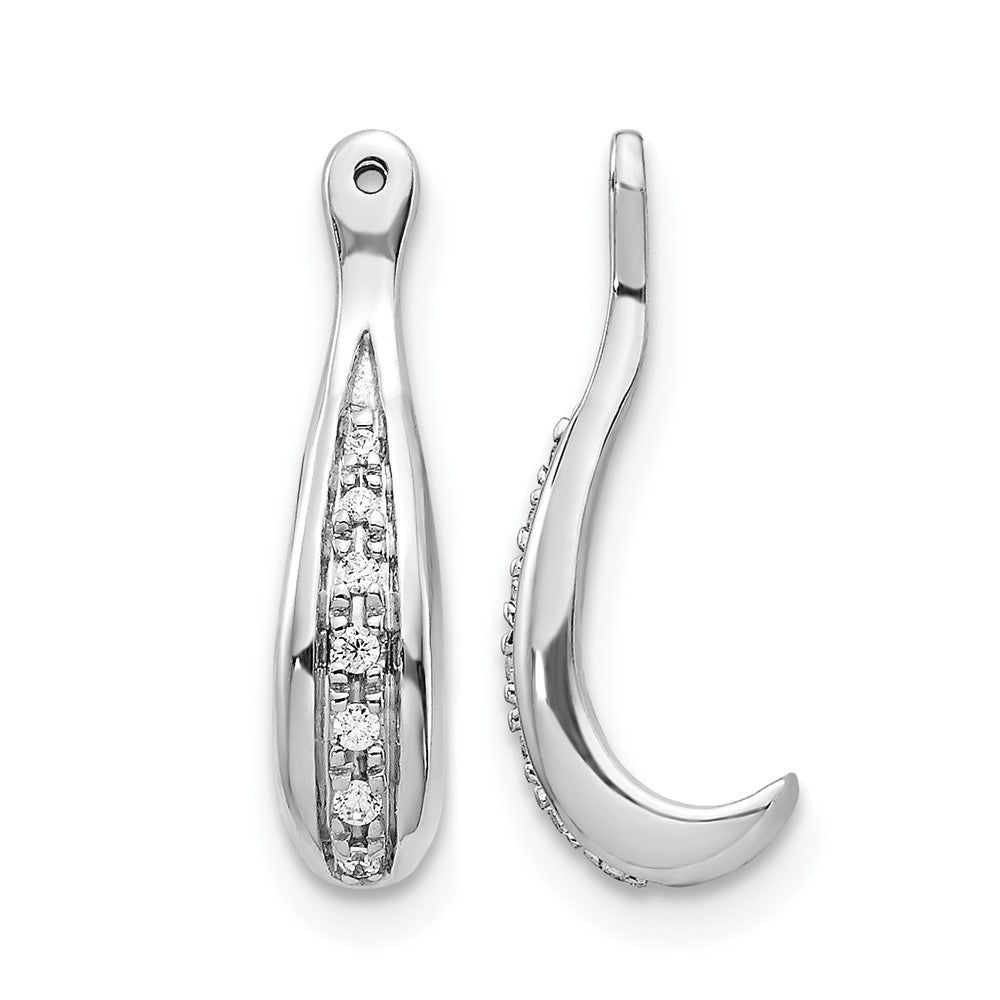 10k White Gold Diamond Earring Jackets