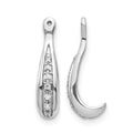 10k White Gold Diamond Earring Jackets