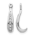 14k White Gold Diamond Earring Jackets