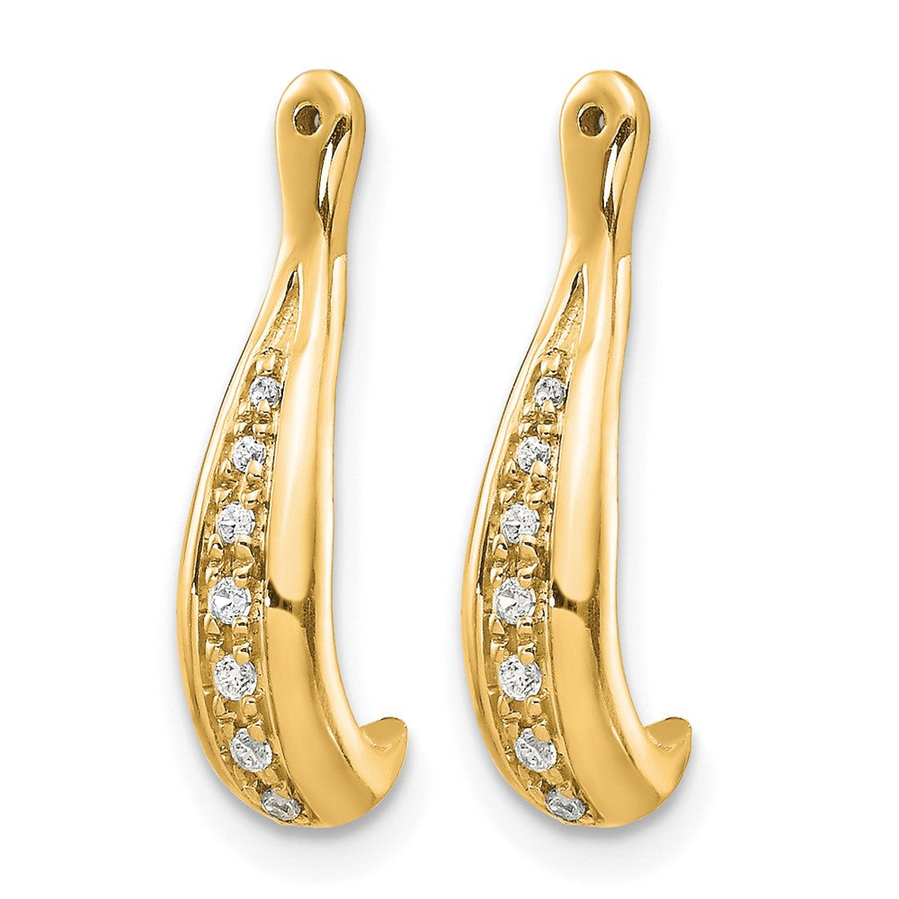 14K Yellow Gold Diamond Earring Jackets