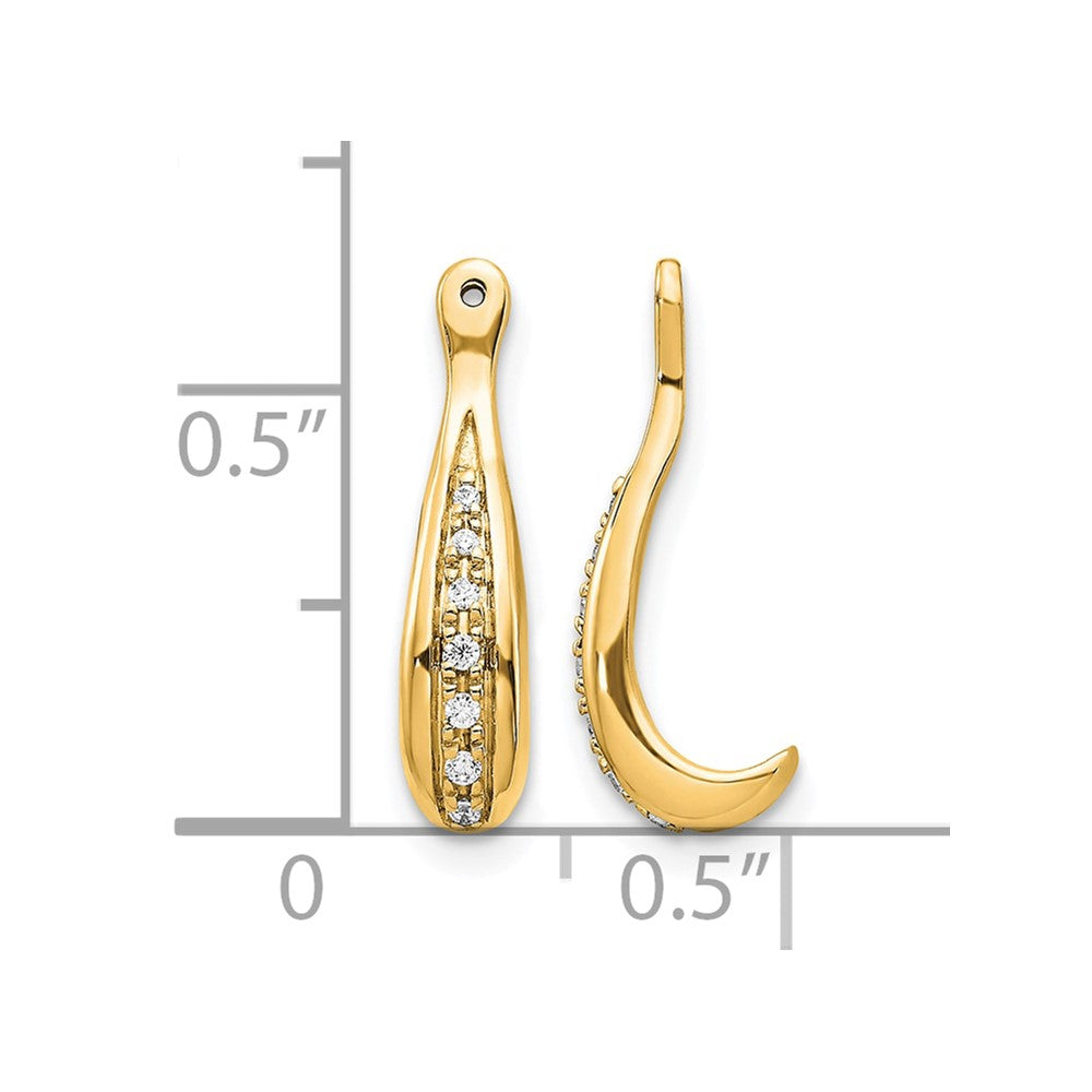 14K Yellow Gold Diamond Earring Jackets