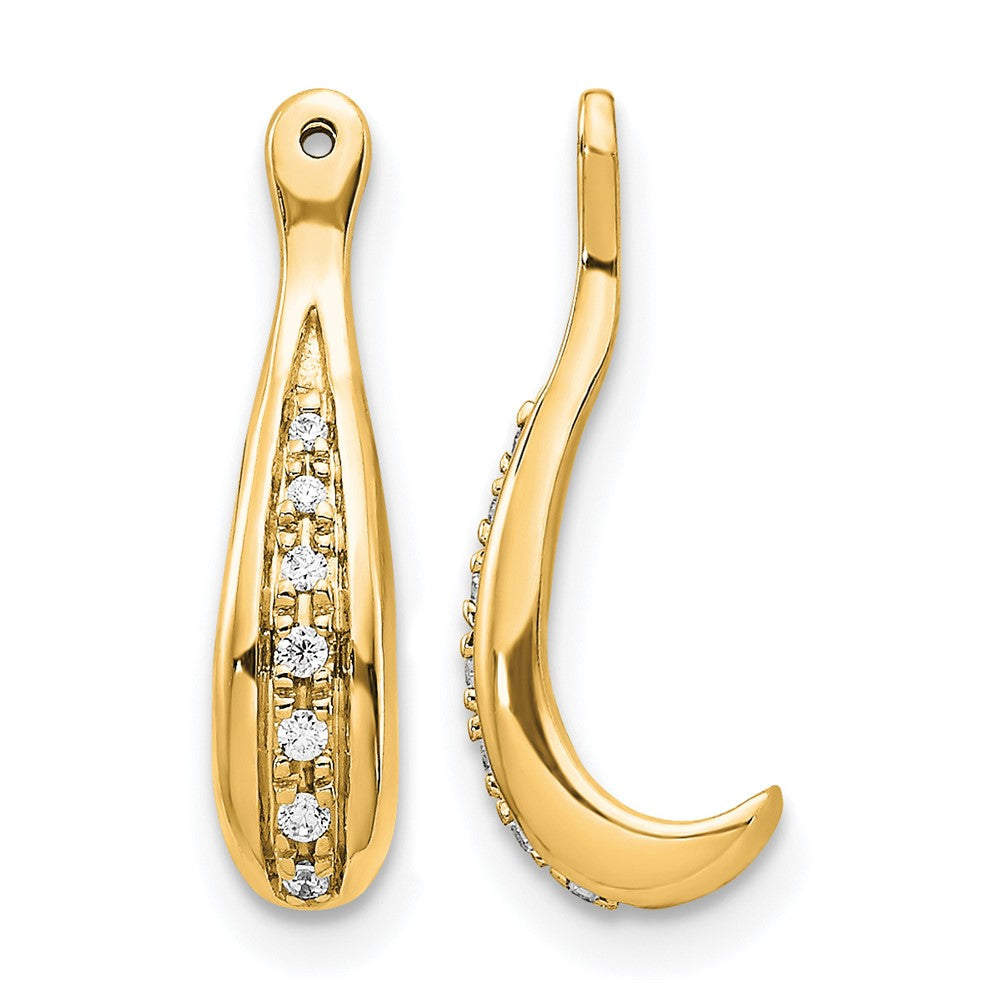 14K Yellow Gold Diamond Earring Jackets
