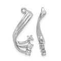 14k White Gold AA Fancy Twist Diamond Earring Jacket