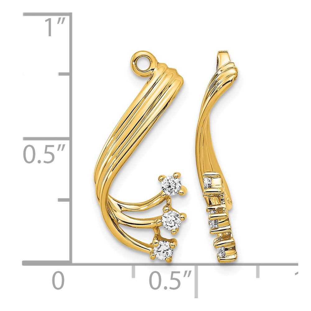 14k AA Fancy Twist Diamond Earring Jacket