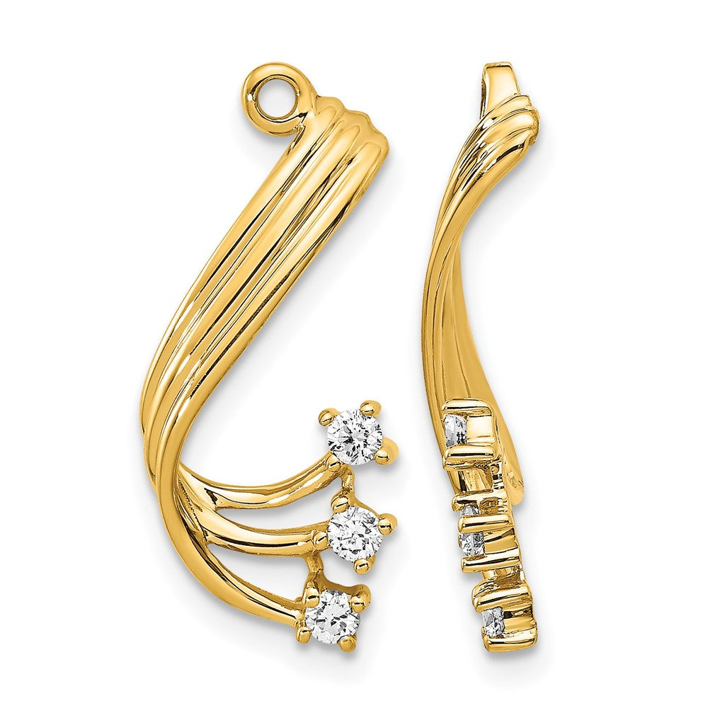 14k AA Fancy Twist Diamond Earring Jacket