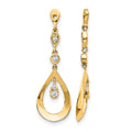 14k Teardrop Dangle Diamond Earring Jackets