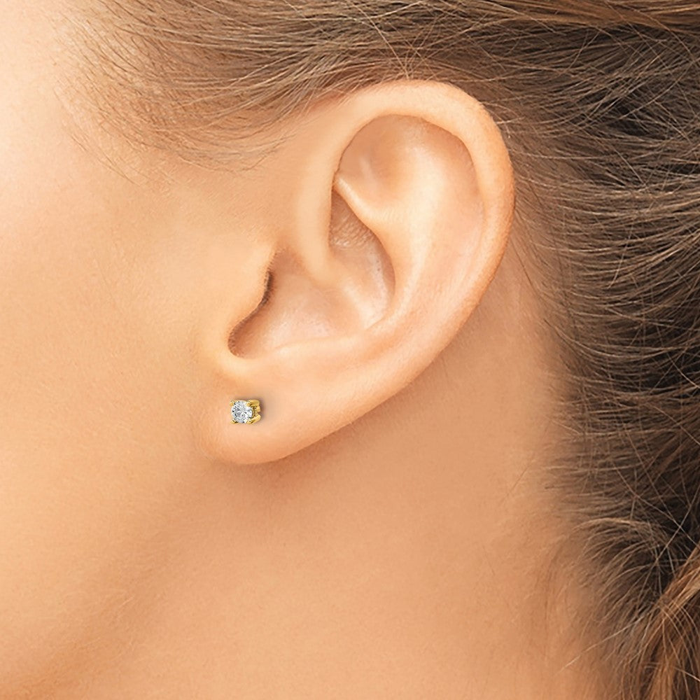 10k Round 4-Prong .20ct. Diamond Stud Earrings