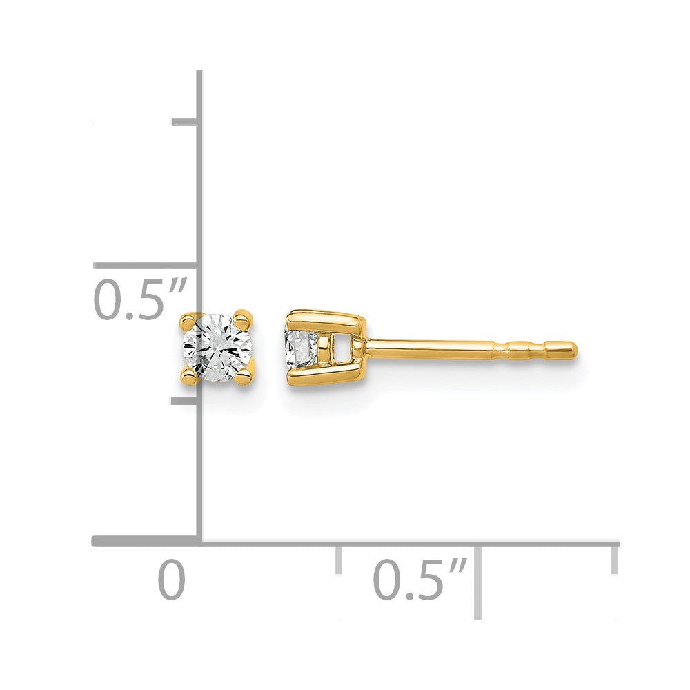 10k Round 4-Prong .20ct. Diamond Stud Earrings