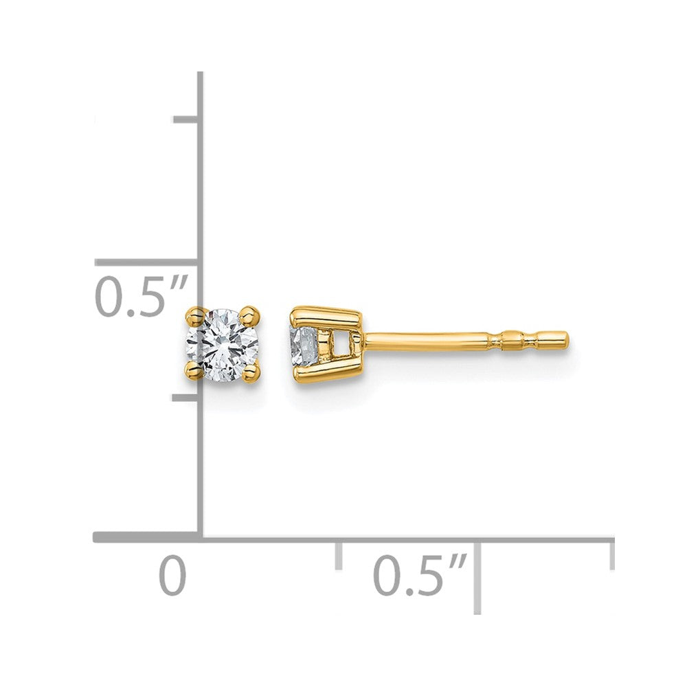 10k Round 4-Prong .25ct. Diamond Stud Earrings