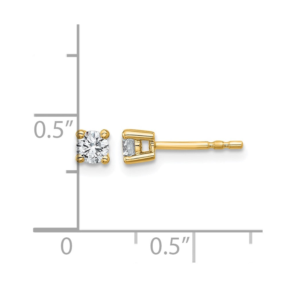 10k Round 4-Prong .33ct. Diamond Stud Earrings