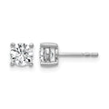 10k White Gold Round 4-Prong 1.00ct. Diamond Stud Earrings