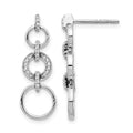 14k White Gold Diamond Fancy Dangle Earrings