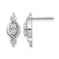 14k White Gold Diamond Fancy Earrings