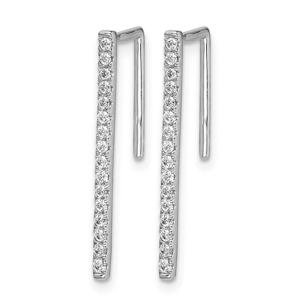 14k White Gold Diamond Fancy Earrings
