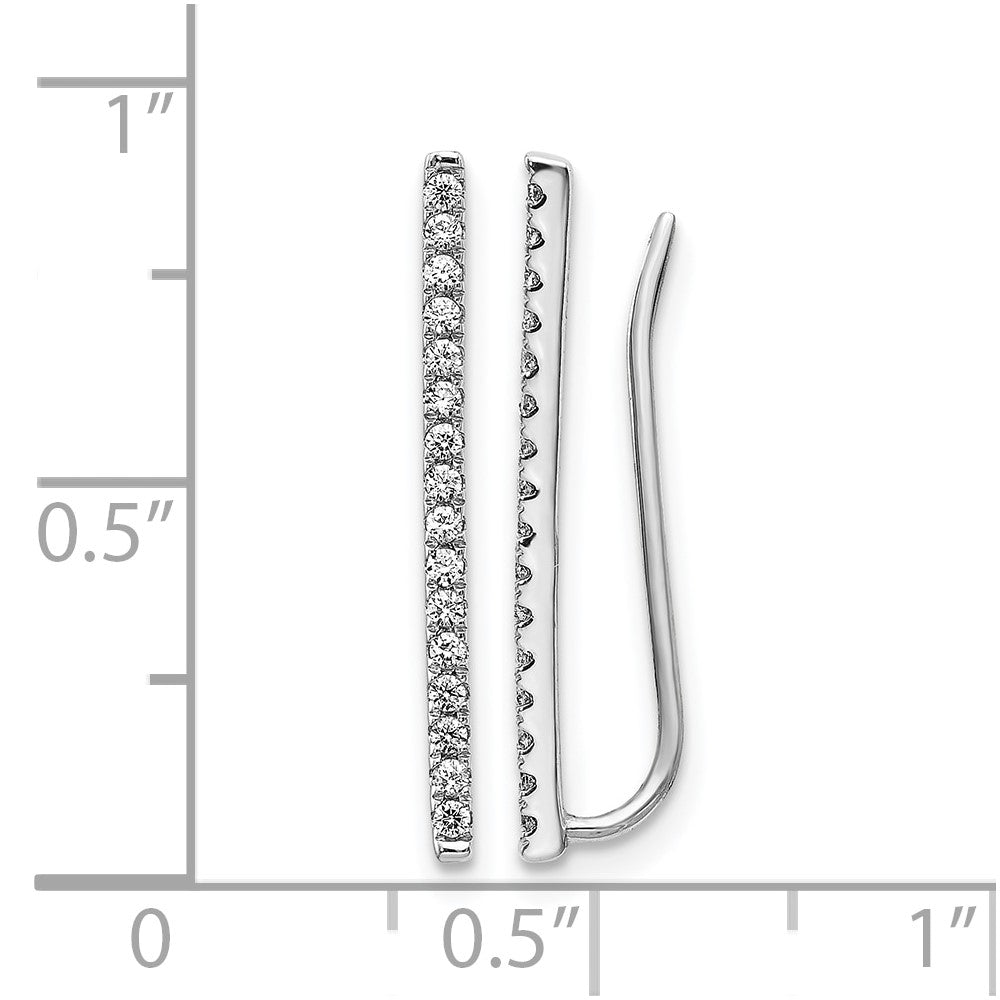 14k White Gold Diamond Fancy Earrings