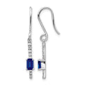 14k White Gold Diamond and Sapphire Fancy Earrings