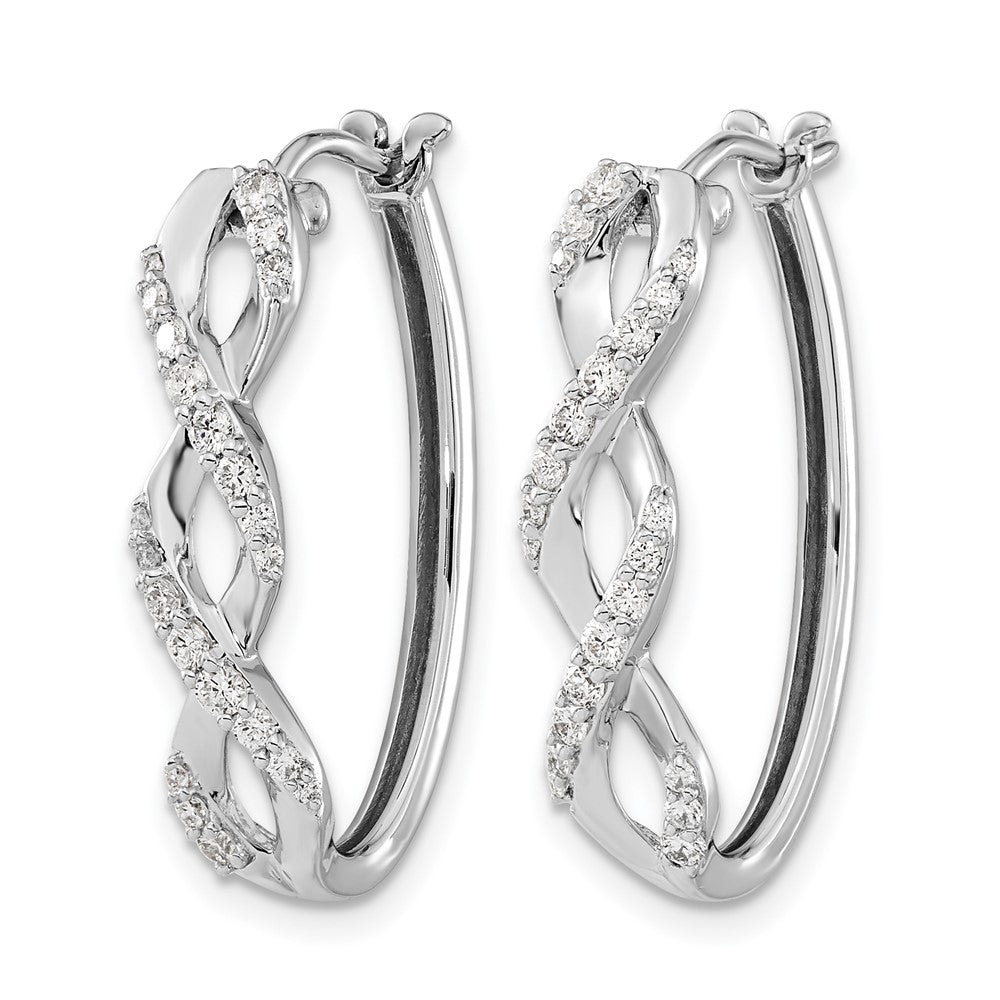 14k White Gold Diamond Fancy Earrings